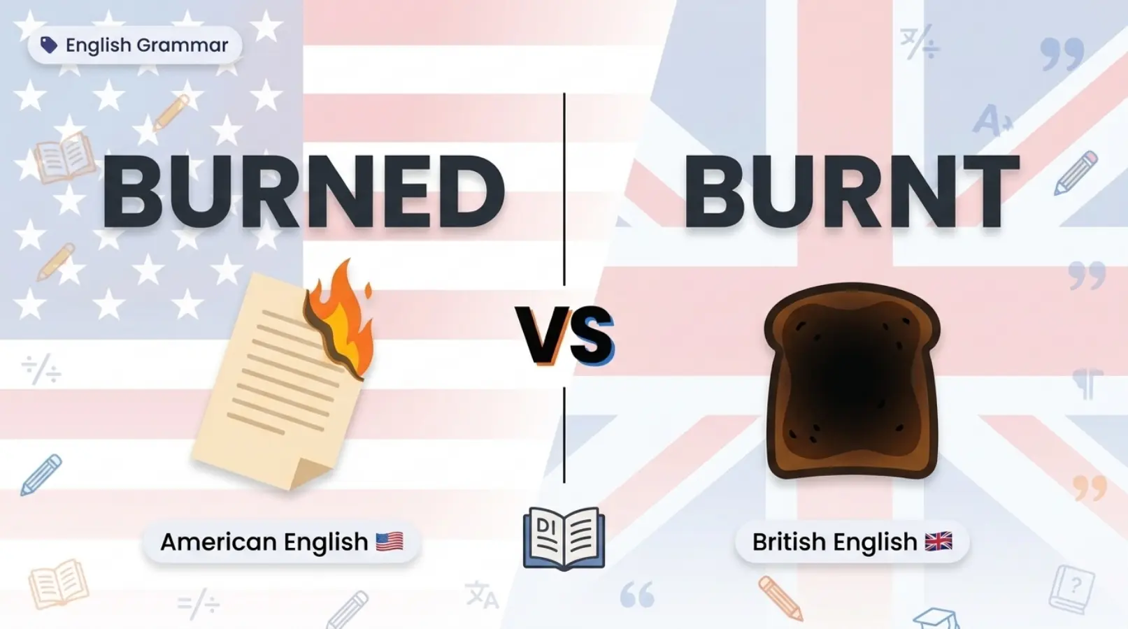 Burnt or Burned in American and British English