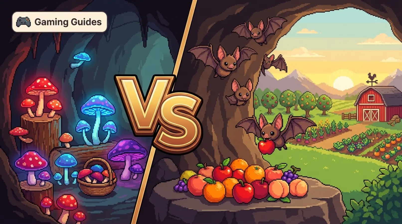 Mushrooms or Bats Stardew