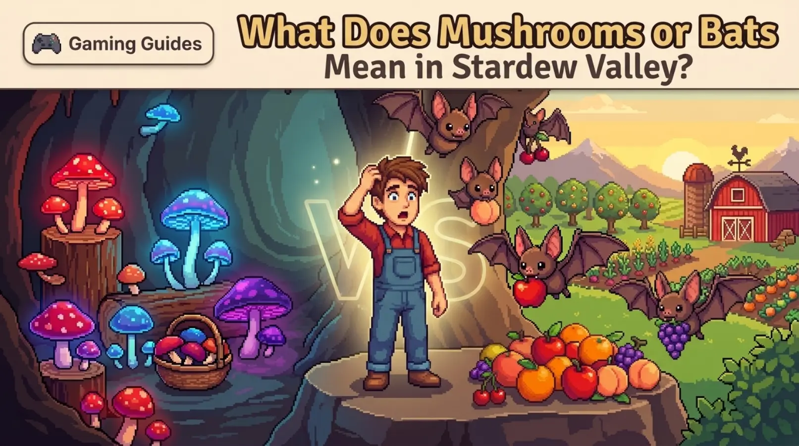 What Does Mushrooms or Bats Mean in Stardew Valley?