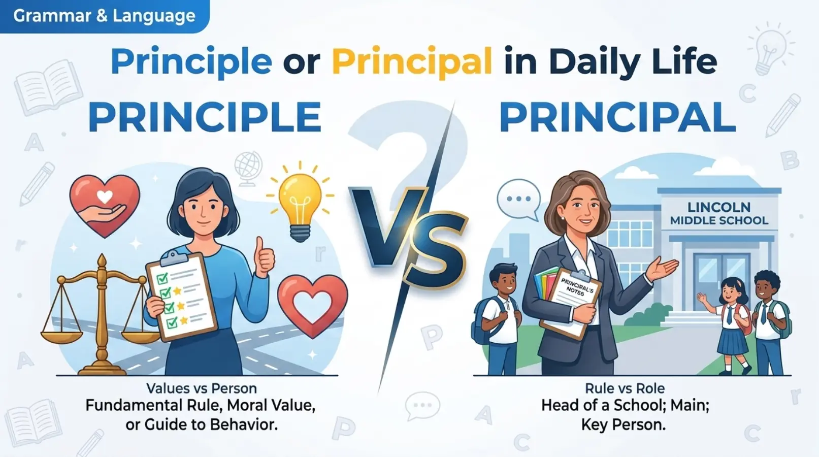 Principle or Principal in Daily Life