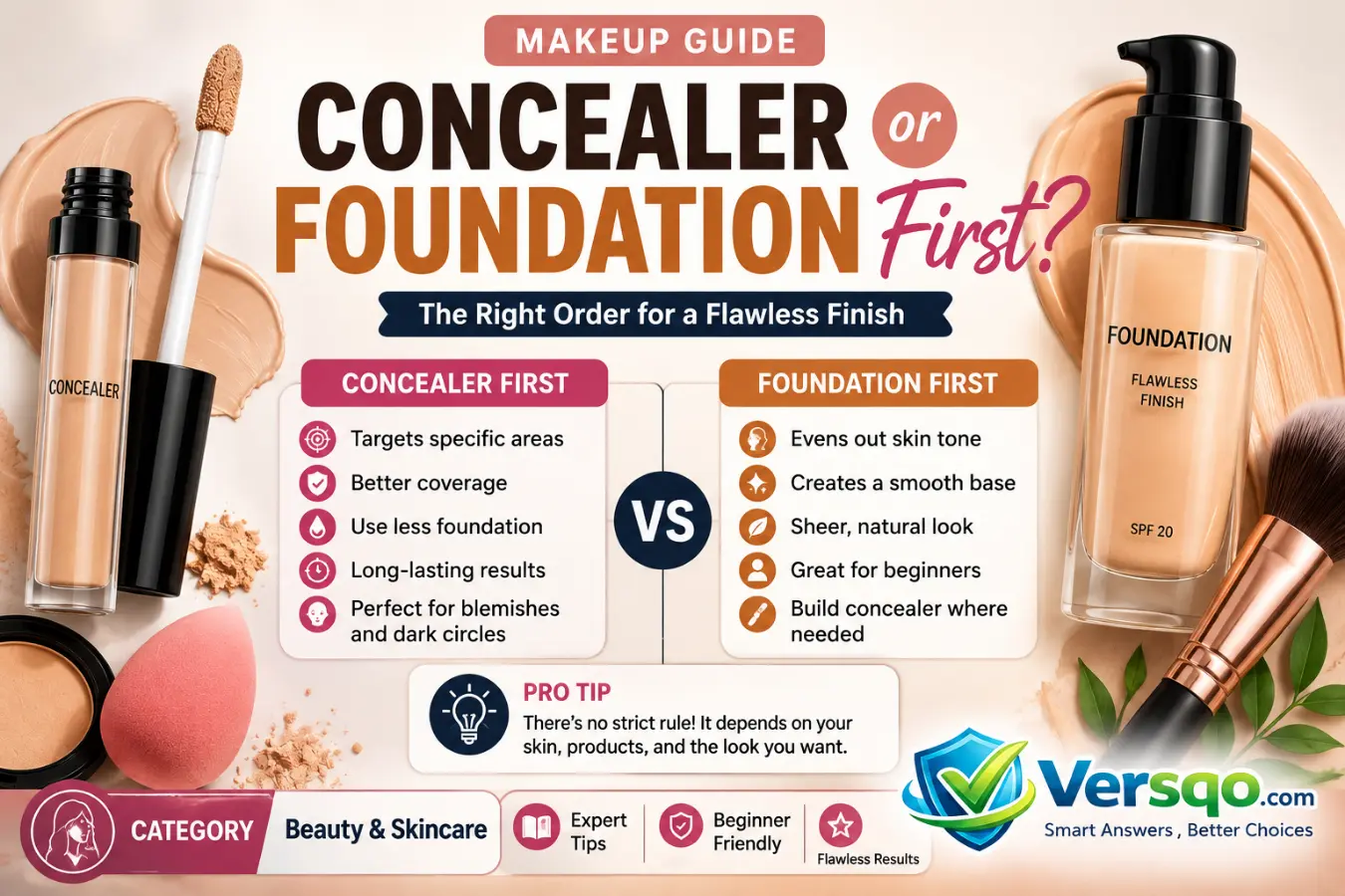 Concealer or Foundation First