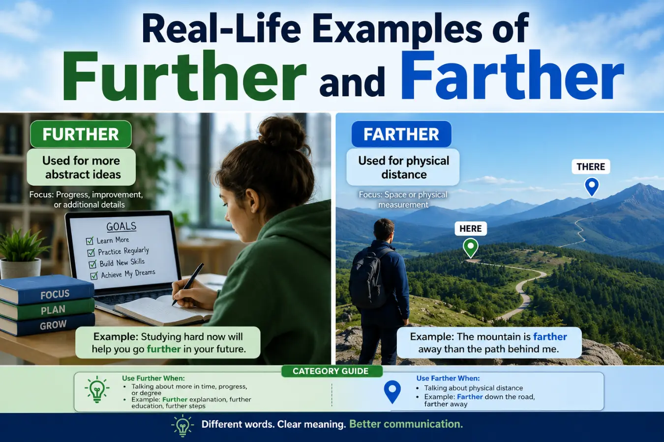 Real-Life Examples of Further and Farther