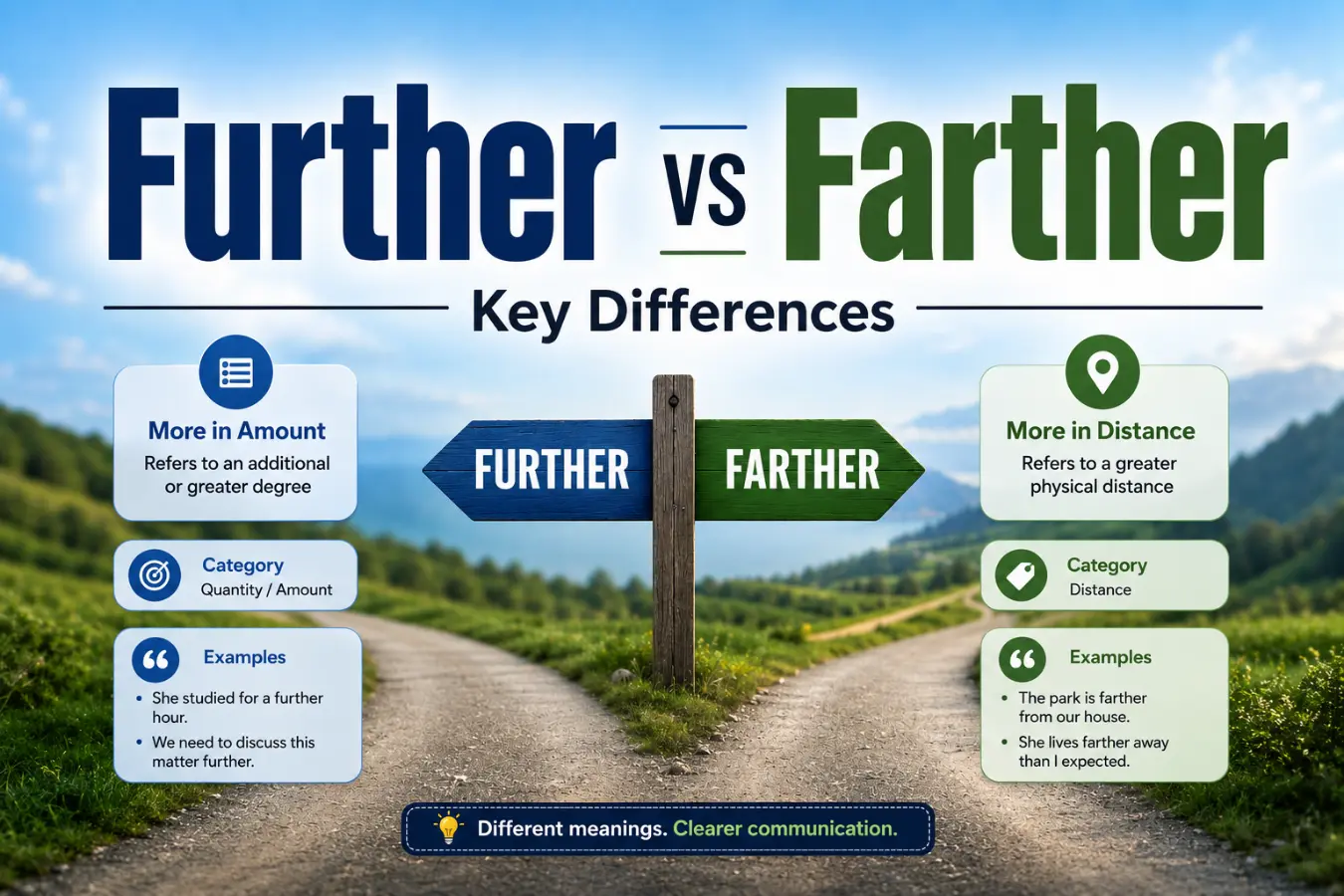 What Do Further and Farther Mean?