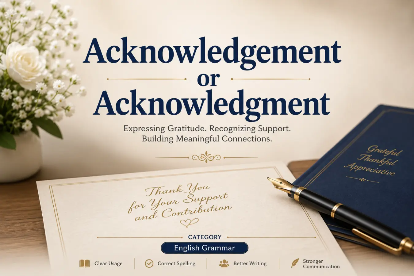 Acknowledgement or Acknowledgment