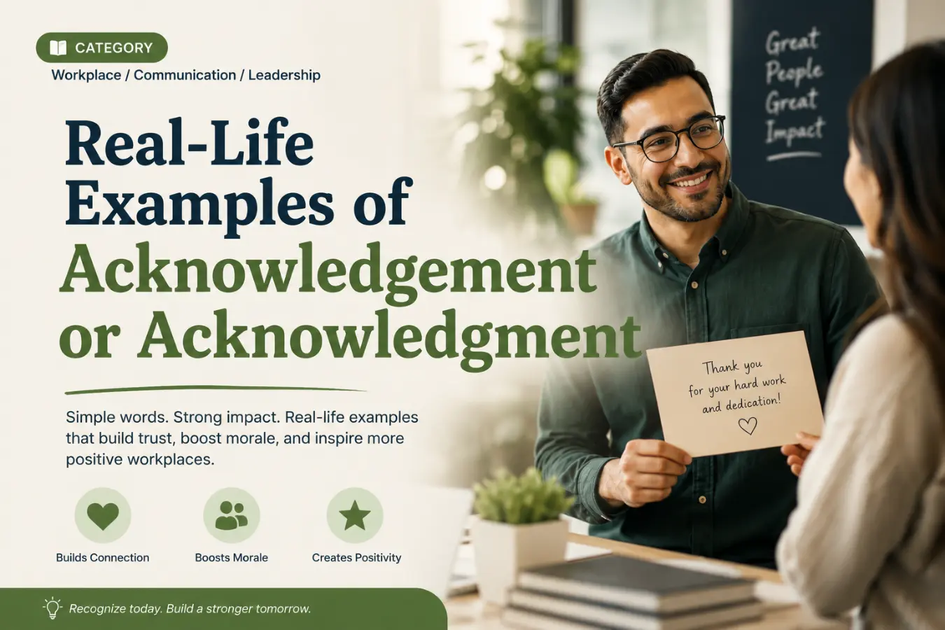 Real-Life Examples of Acknowledgement or Acknowledgment