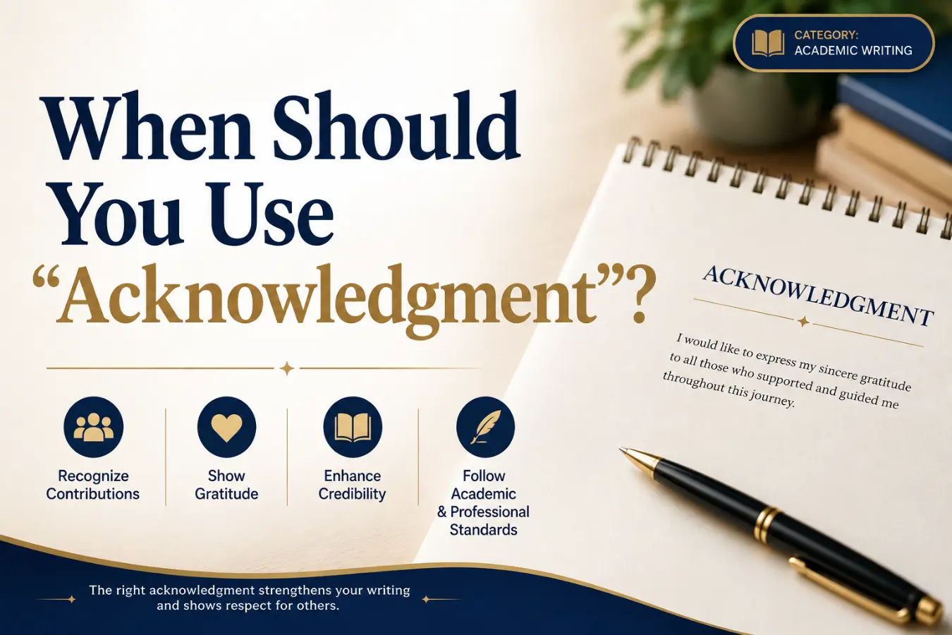 When Should You Use "Acknowledgment"?