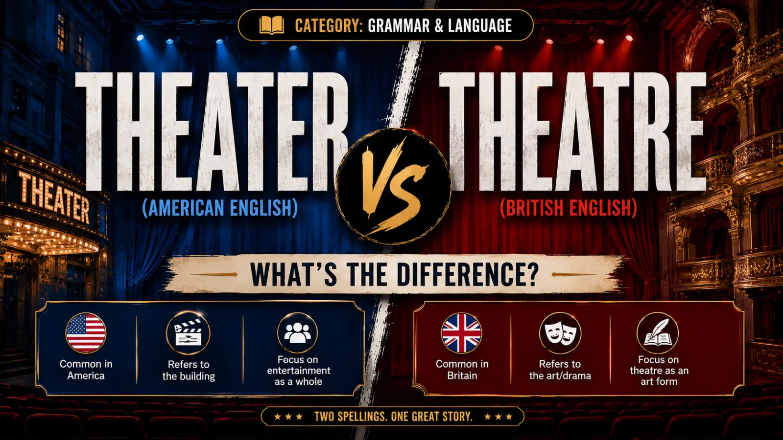 Theater vs Theatre: What's the Difference?