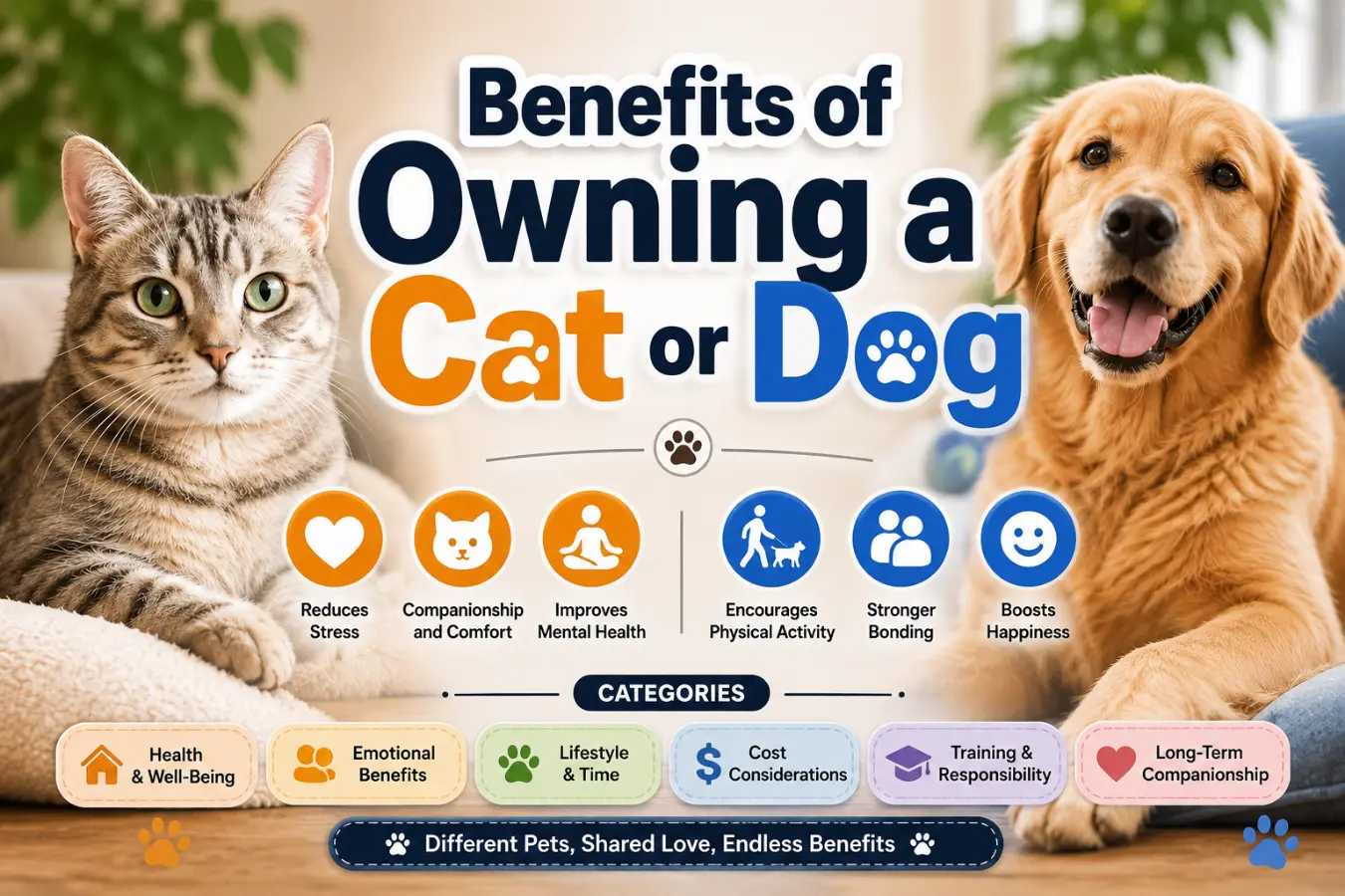 Benefits of Owning a Cat or Dog