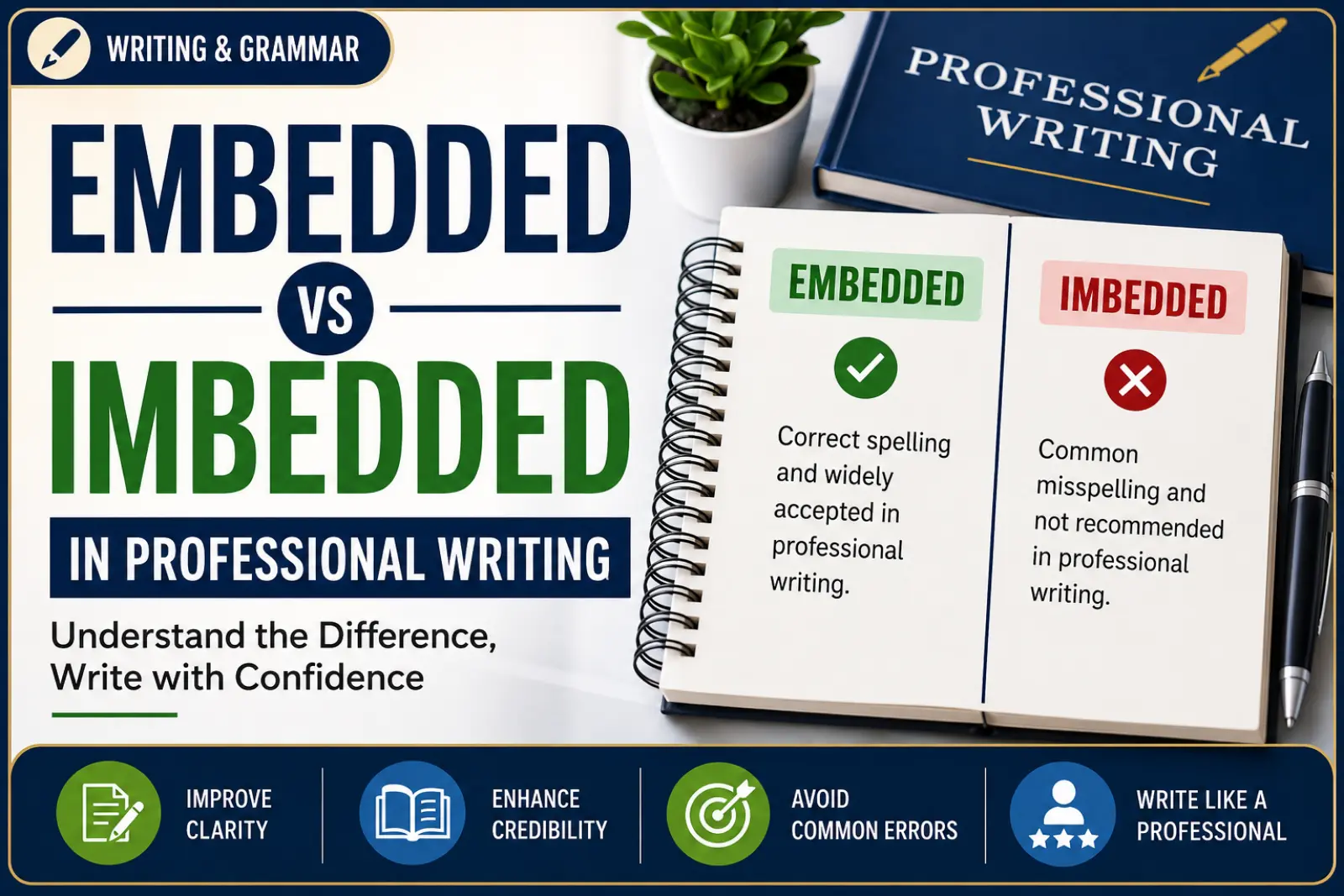 Embedded vs Imbedded in Professional Writing