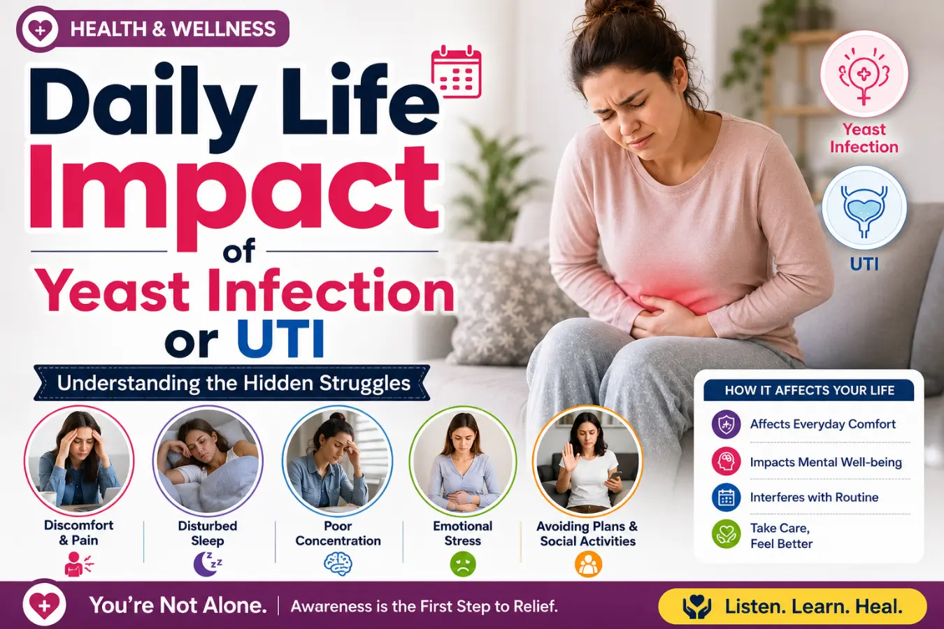 Daily Life Impact of Yeast Infection or UTI