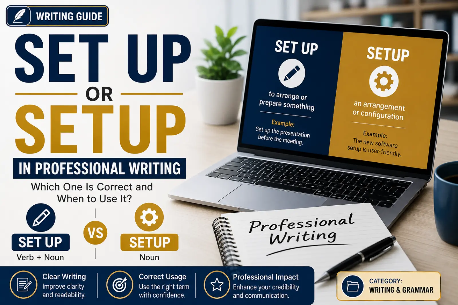 Set Up or Setup in Professional Writing