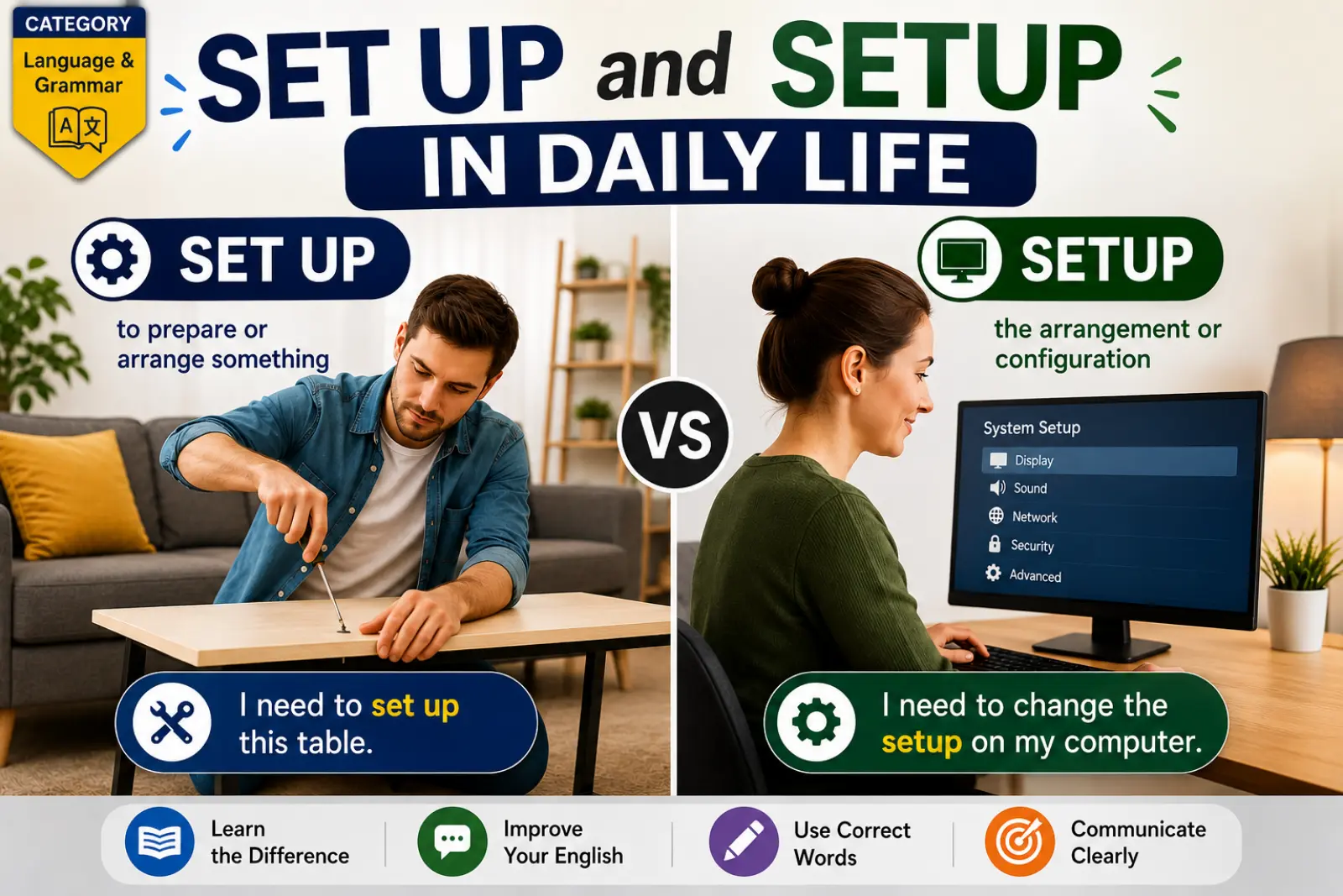 Set Up and Setup in Daily Life