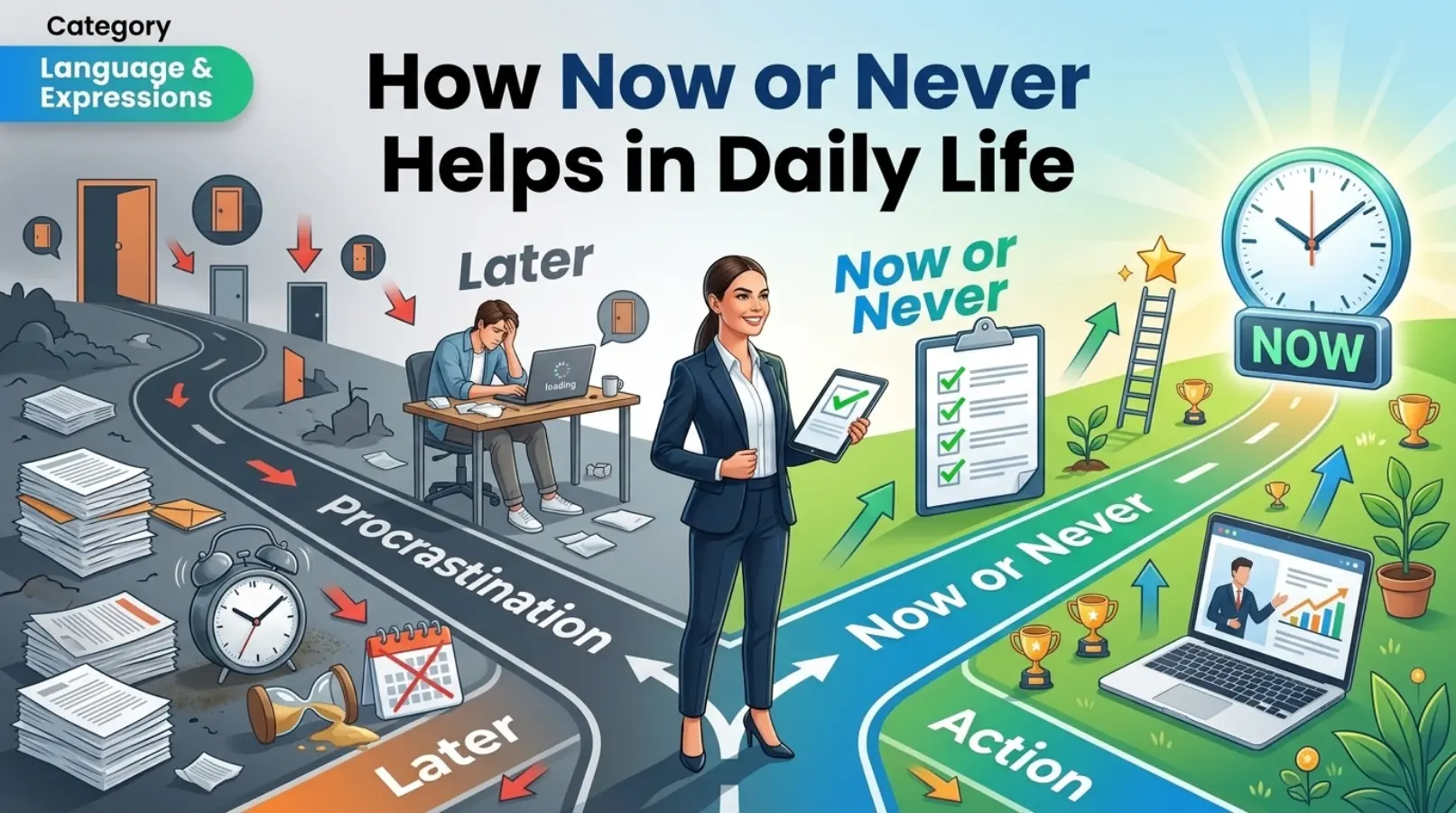 How Now or Never Helps in Daily Life