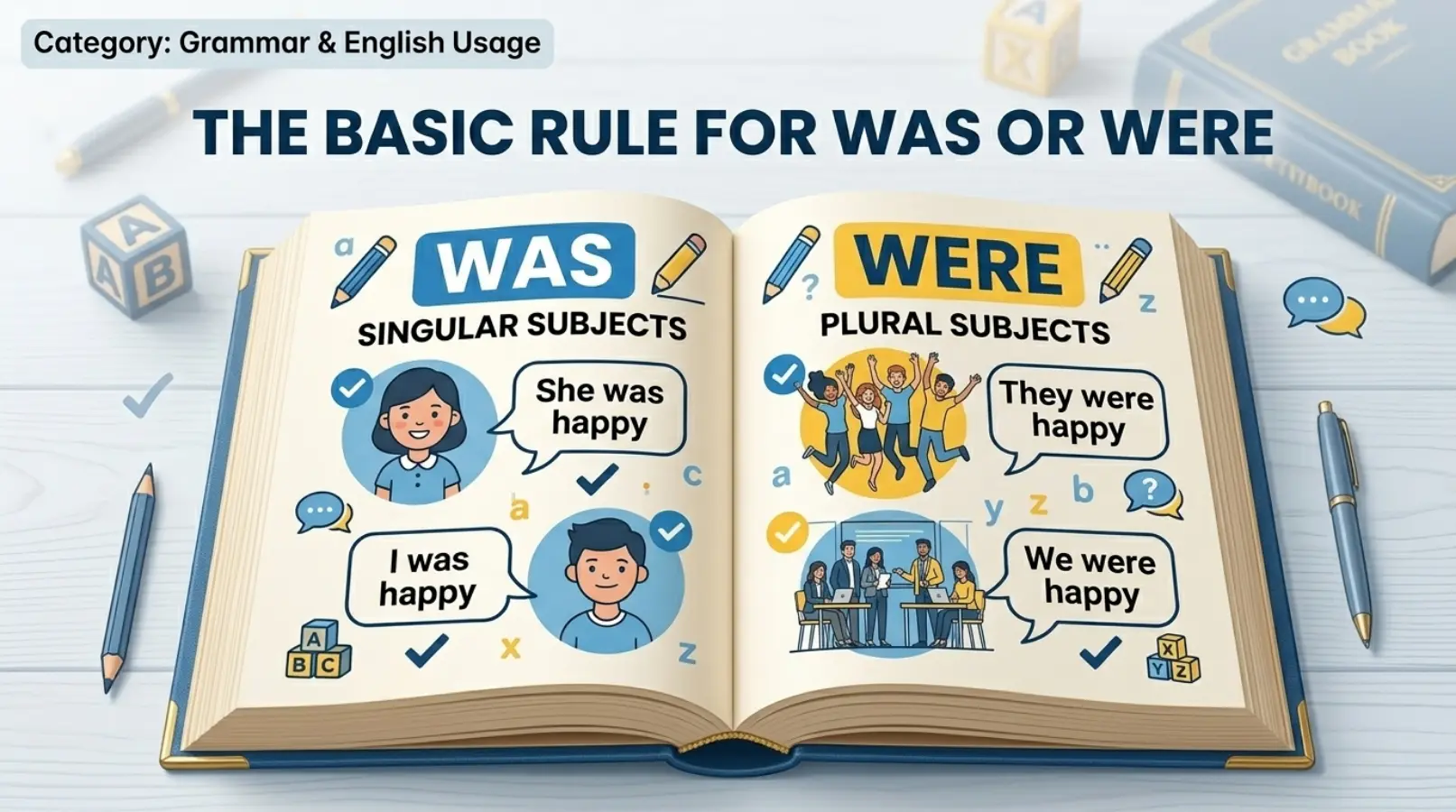 The Basic Rule for Was or Were