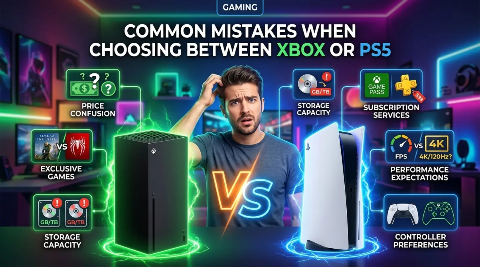 Common Mistakes When Choosing Between Xbox or PS5