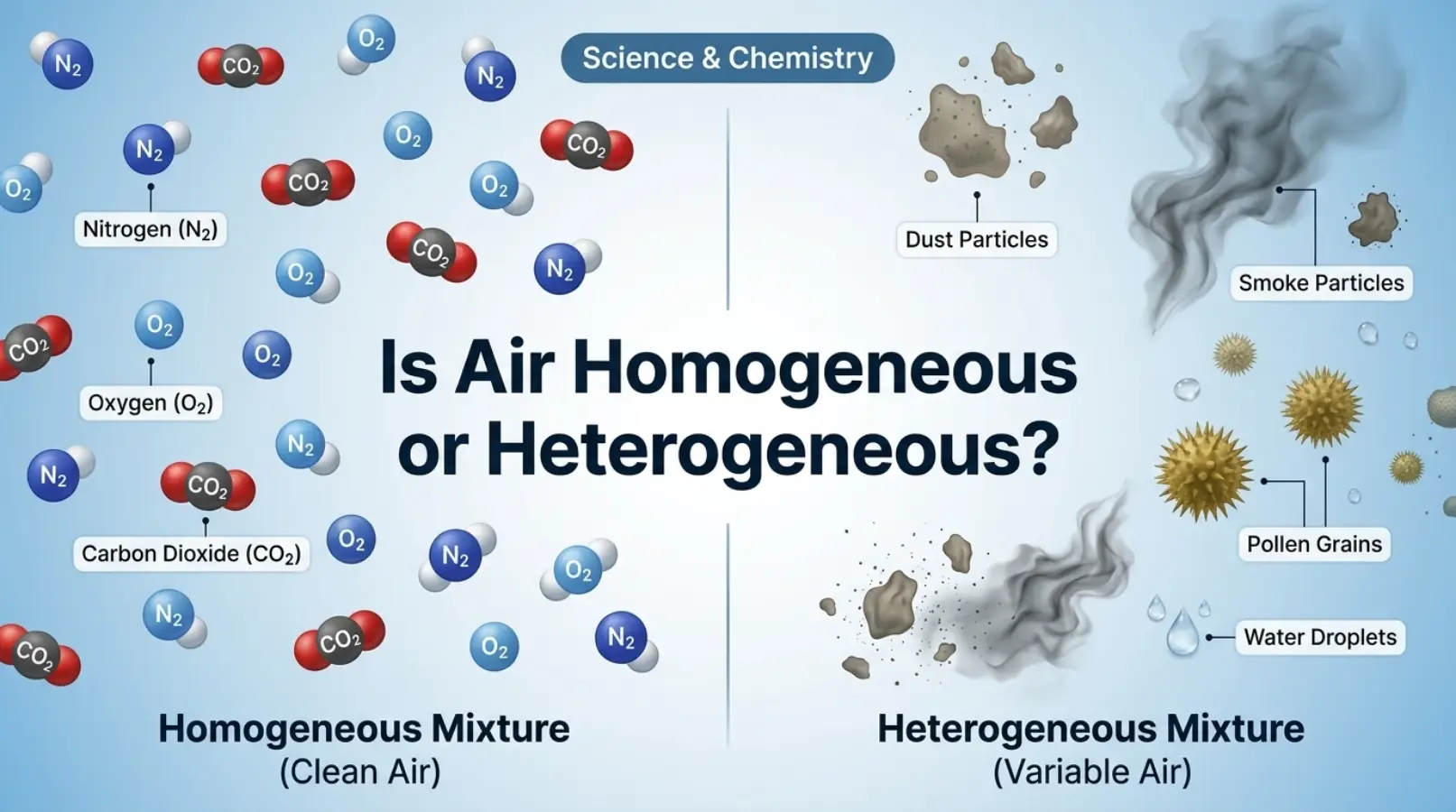 is air homogeneous or heterogeneous