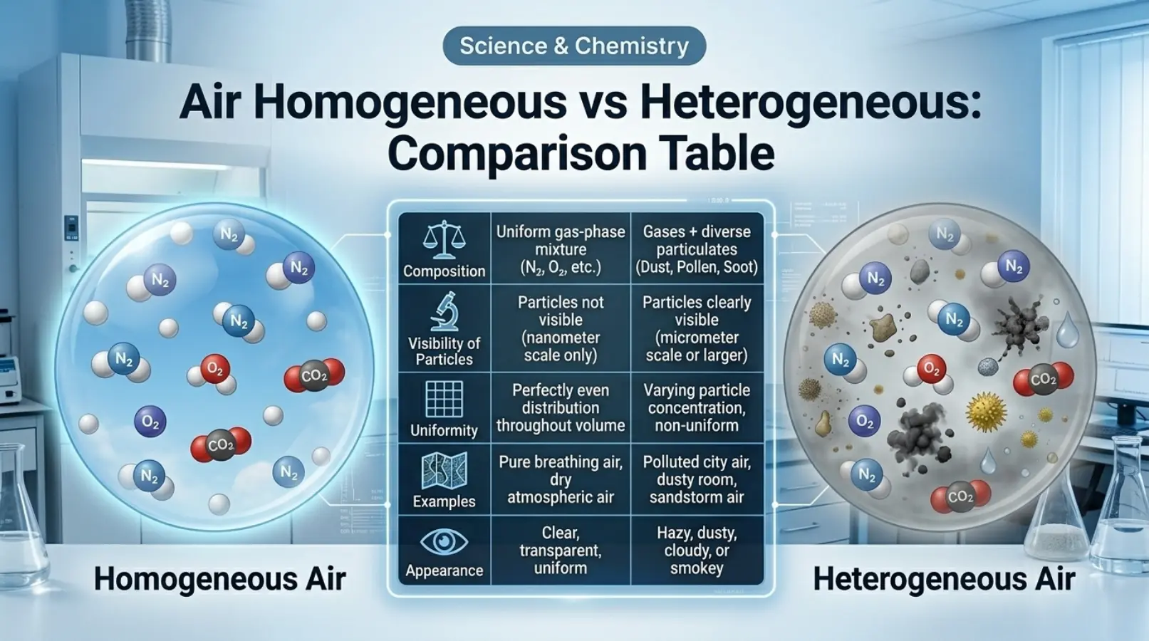 Air Homogeneous vs Heterogeneous: Comparison Table