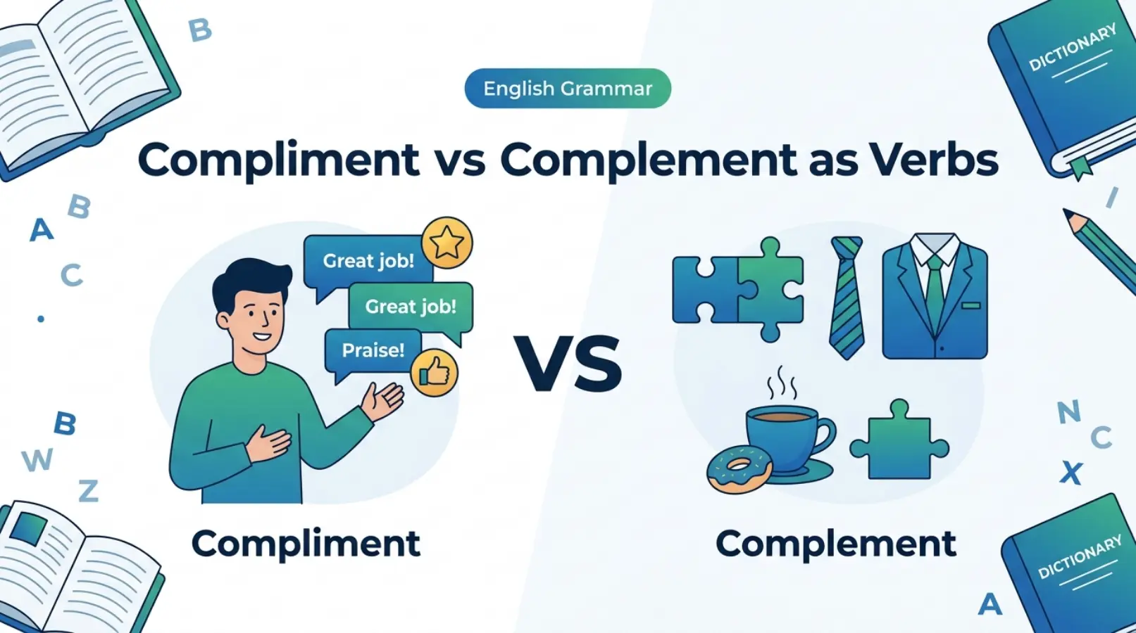 Compliment and Complement as Verbs