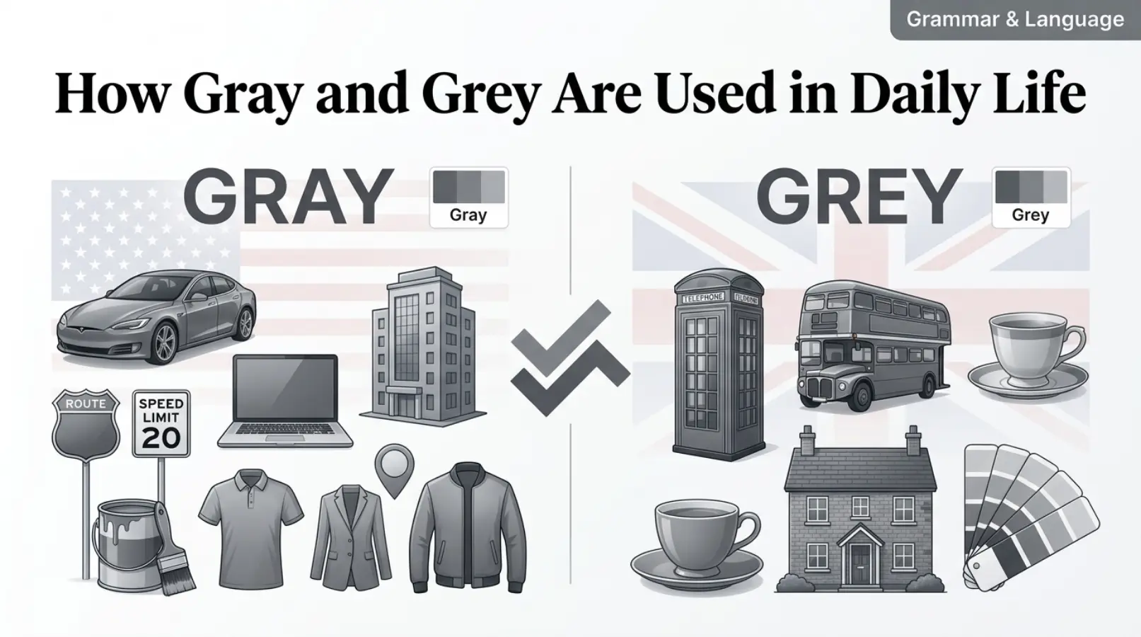 How Gray and Grey Are Used in Daily Life