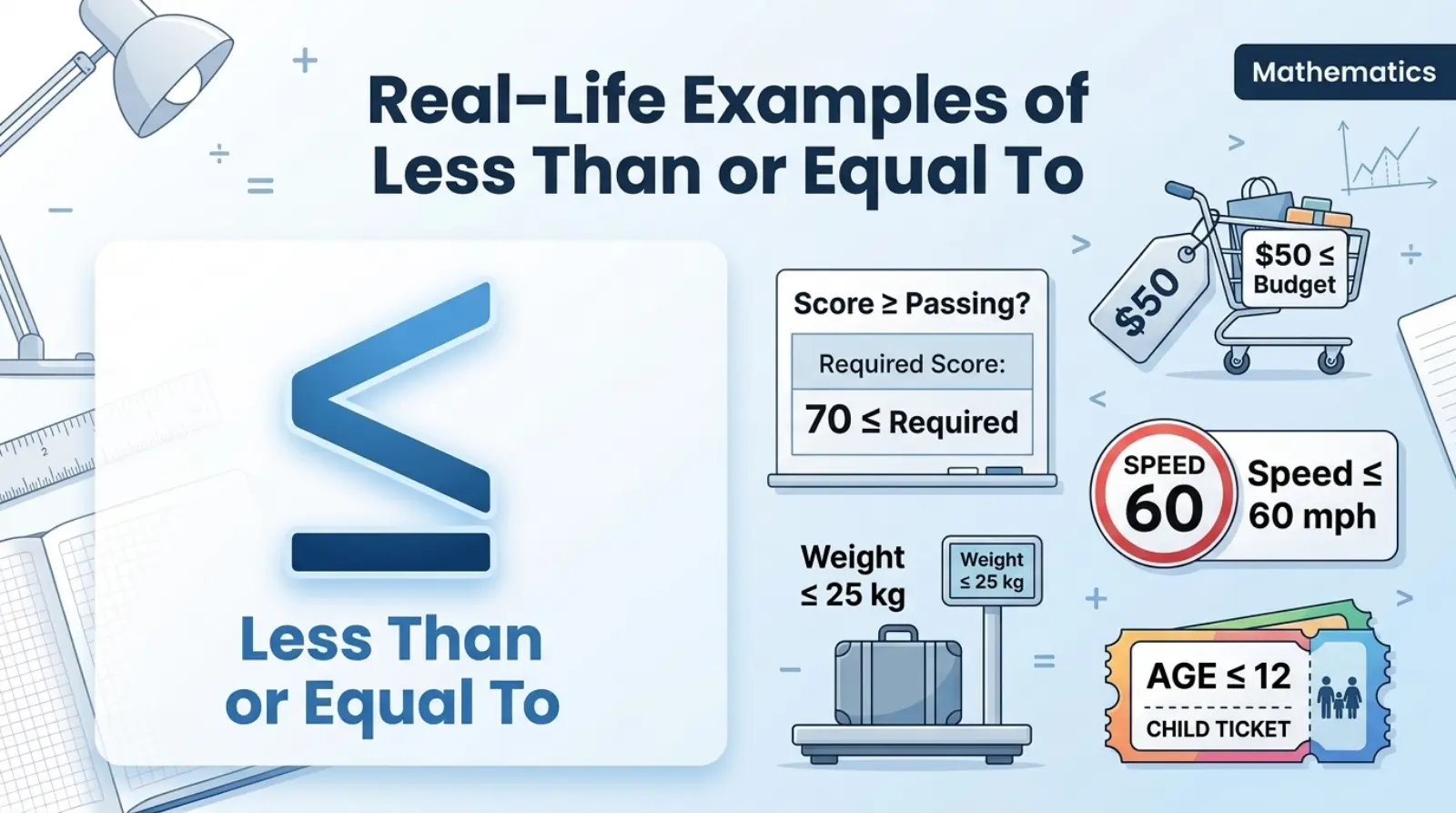 Real-Life Examples of Less Than or Equal To
