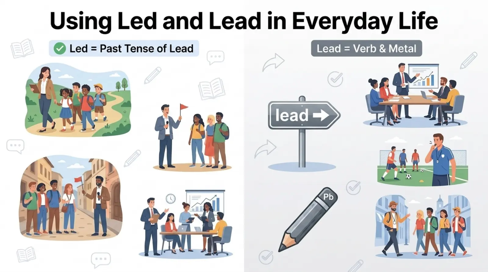 Using Led and Lead in Everyday Life