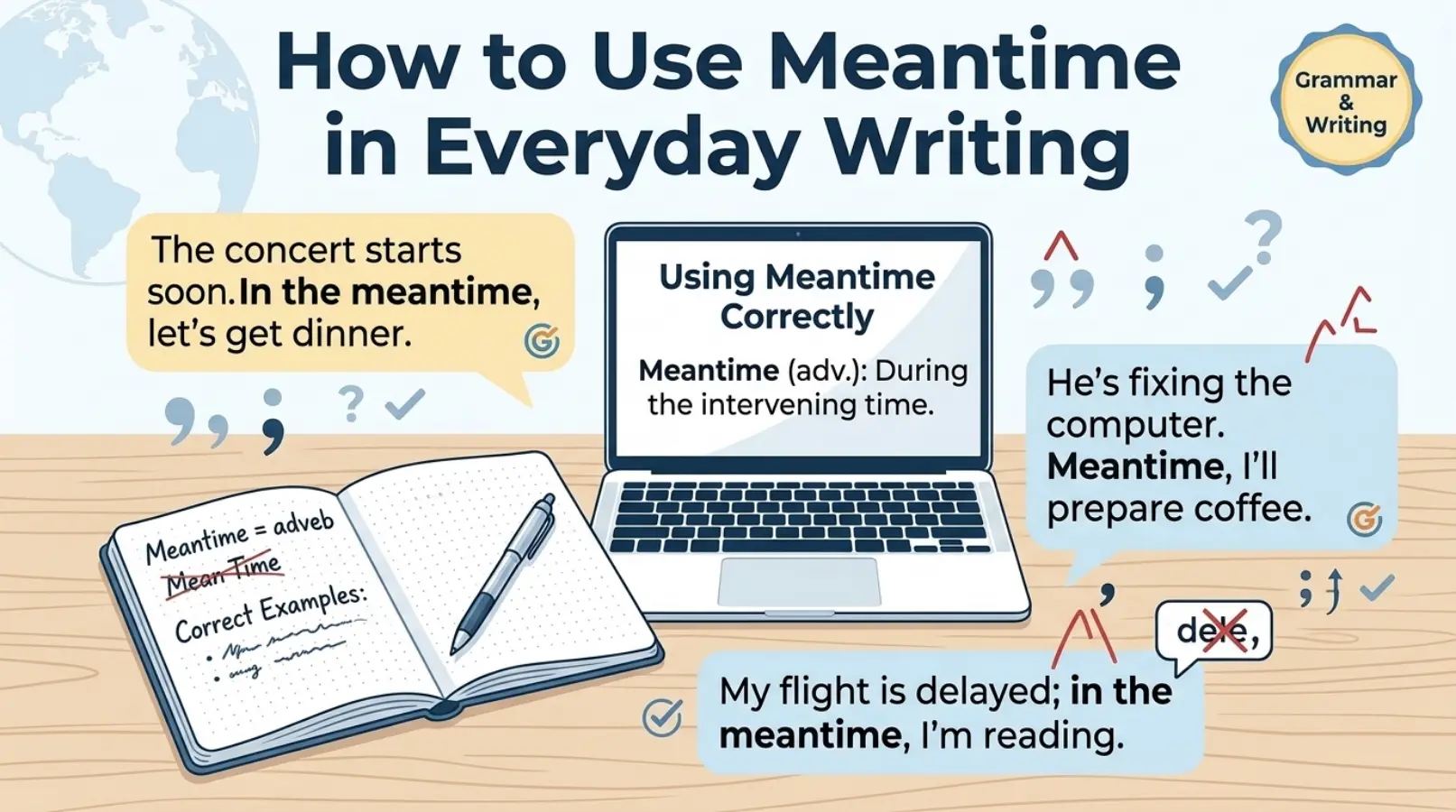 How to Use Meantime in Everyday Writing
