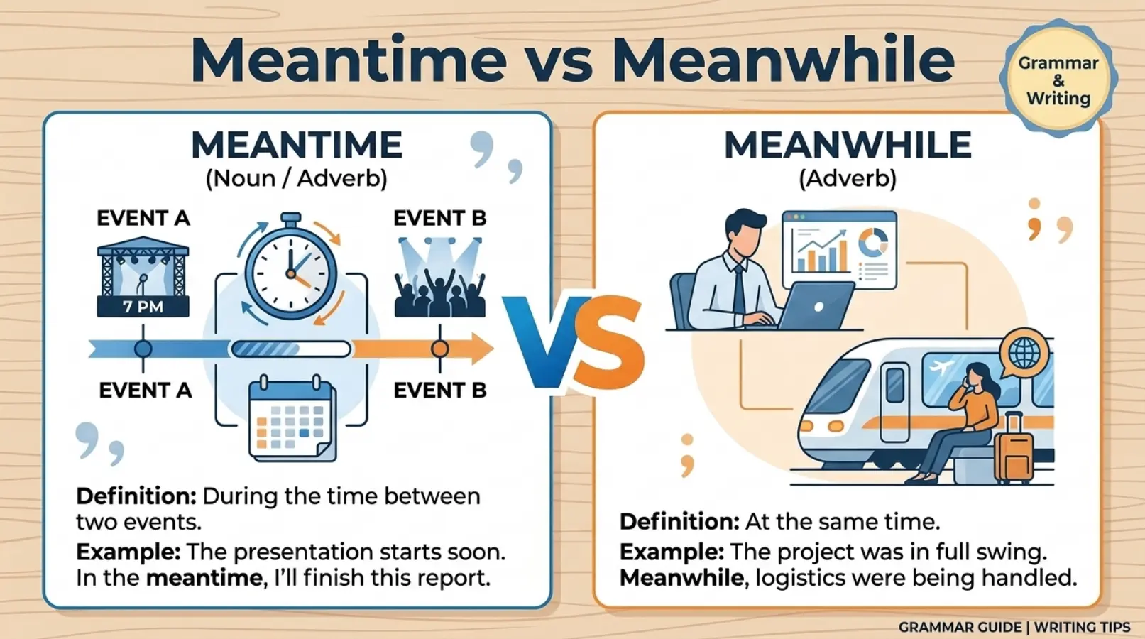 Meantime vs Meanwhile