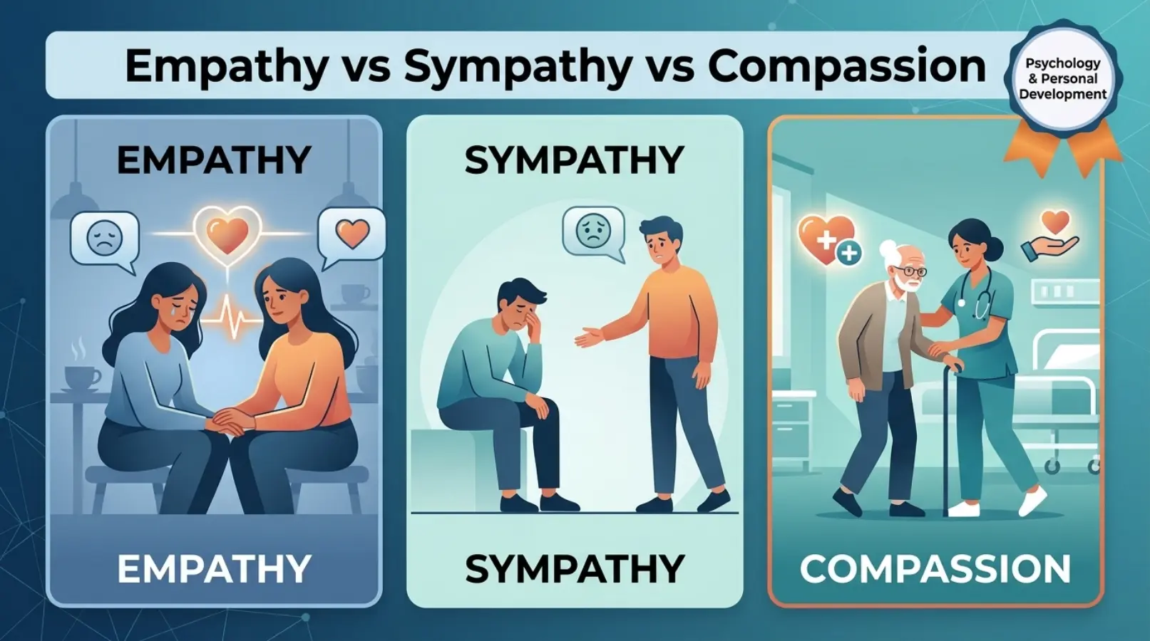 Empathy vs Sympathy vs Compassion