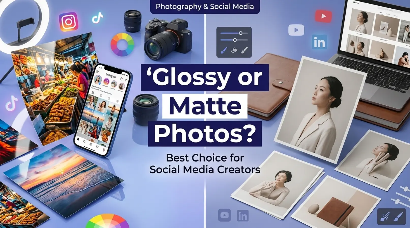 Glossy or Matte Photos for Social Media Creators