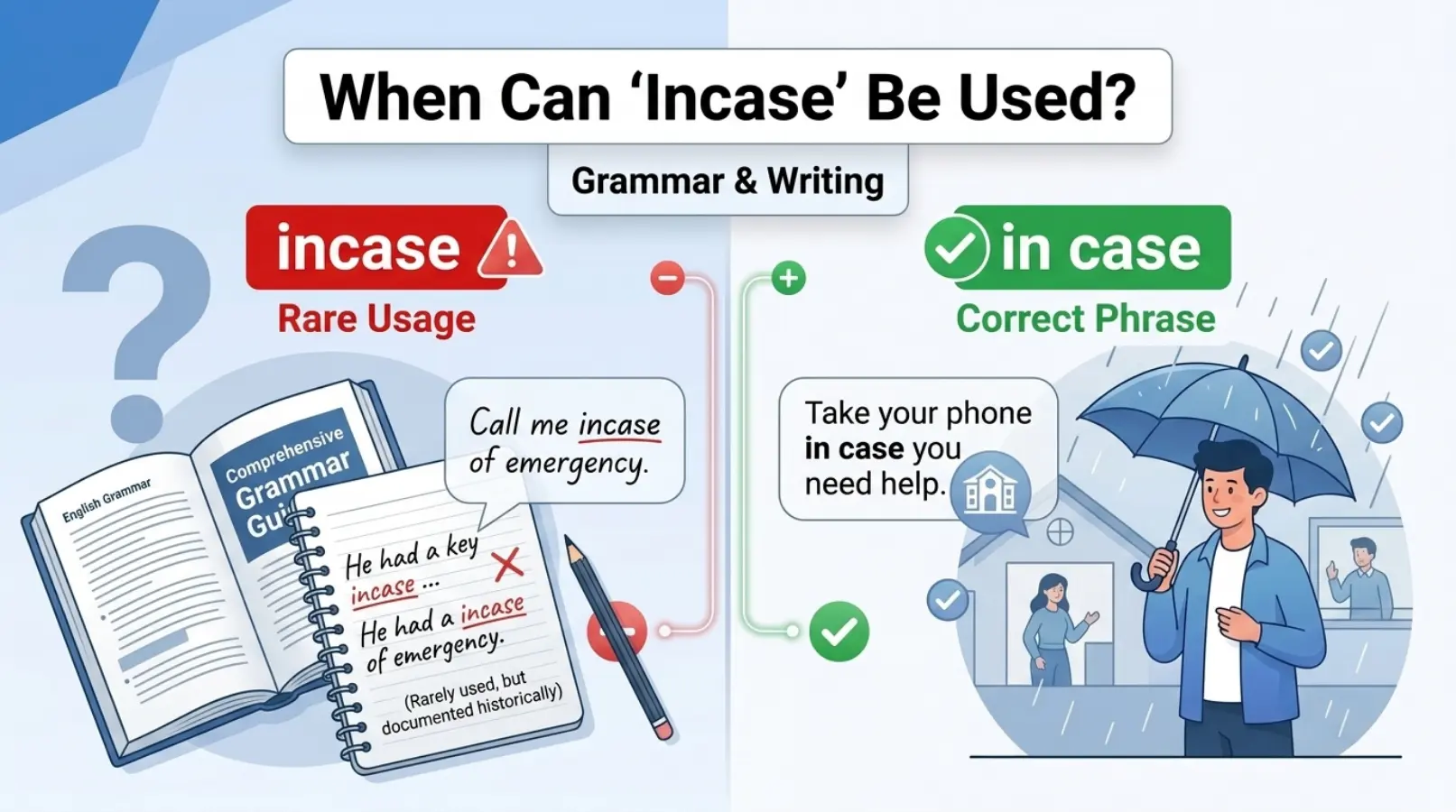 When Can "Incase" Be Used?