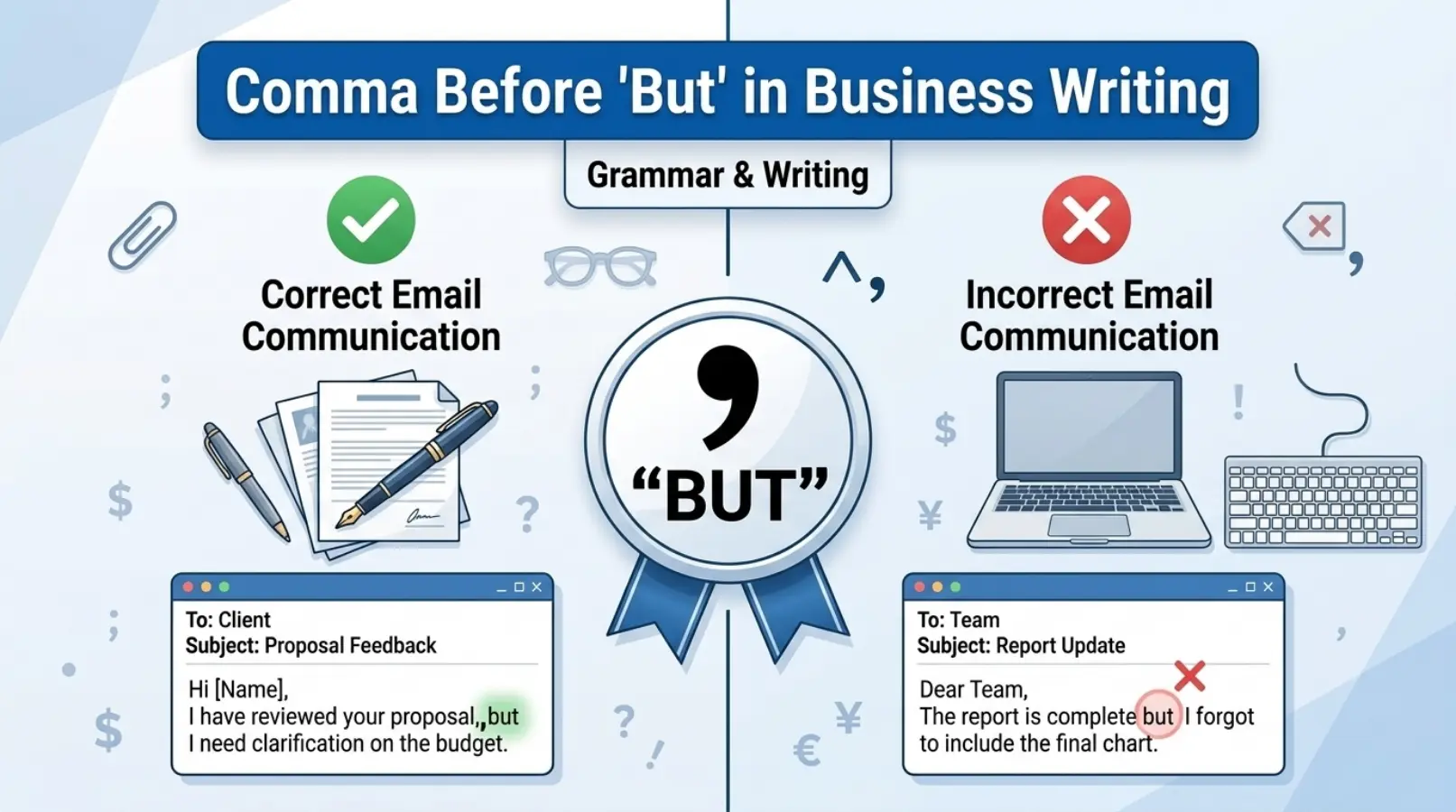 Comma Before "But" in Business Writing