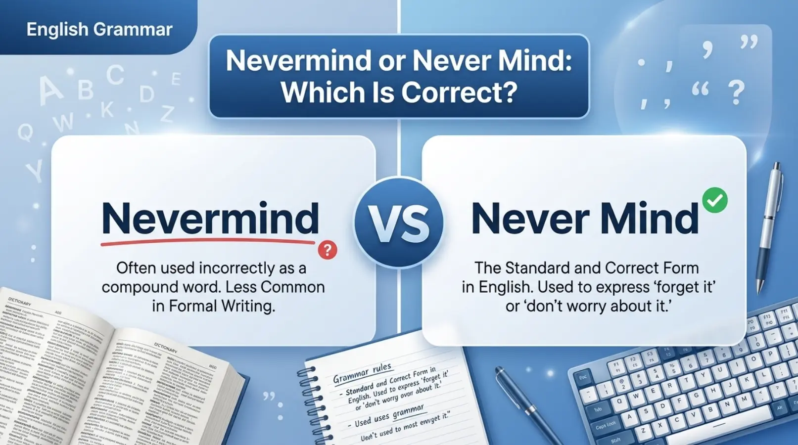 Nevermind or Never Mind