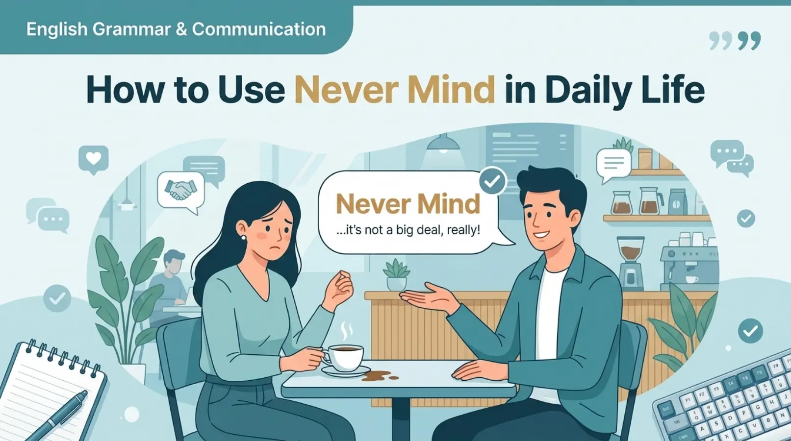 How to Use Never Mind in Daily Life