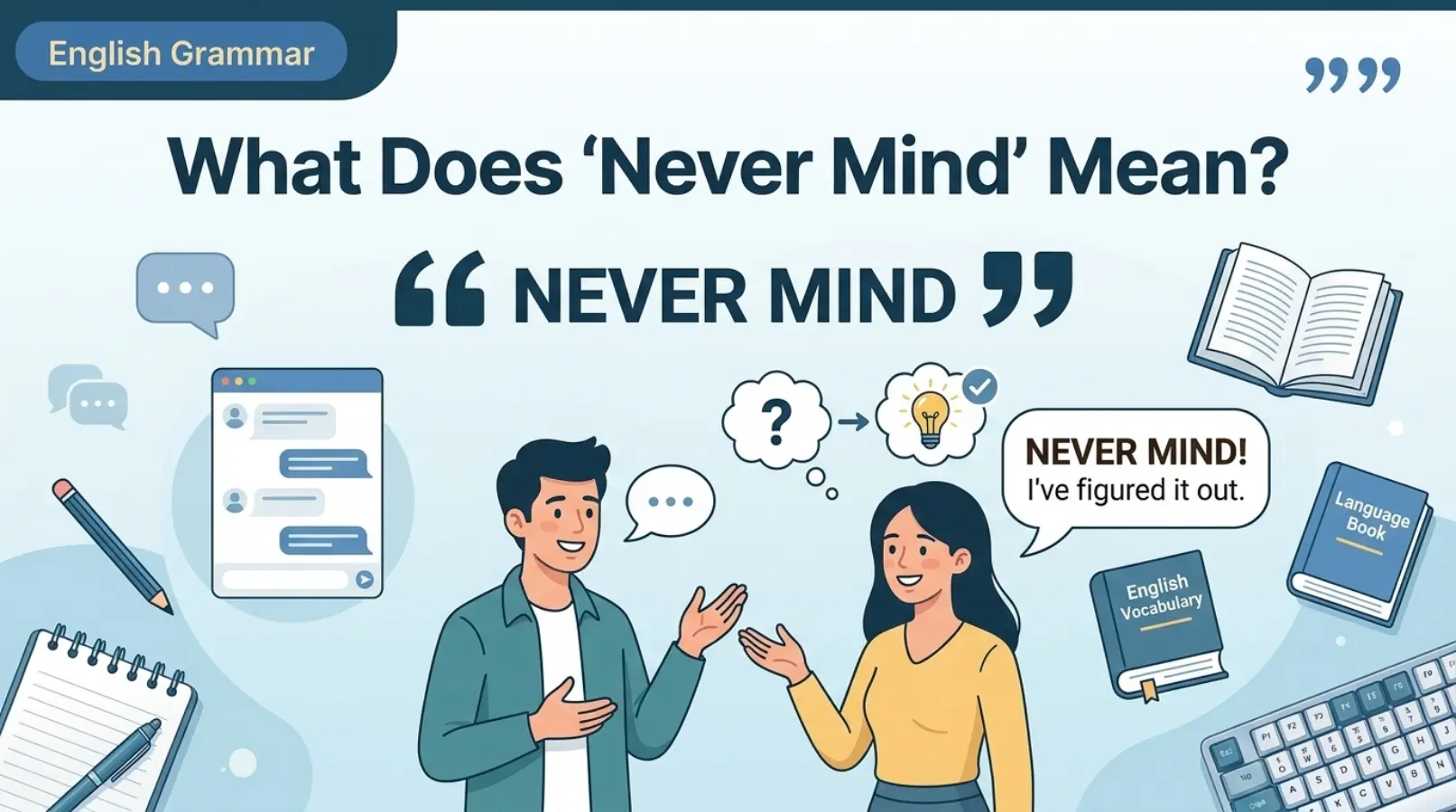 What Does "Never Mind" Mean?