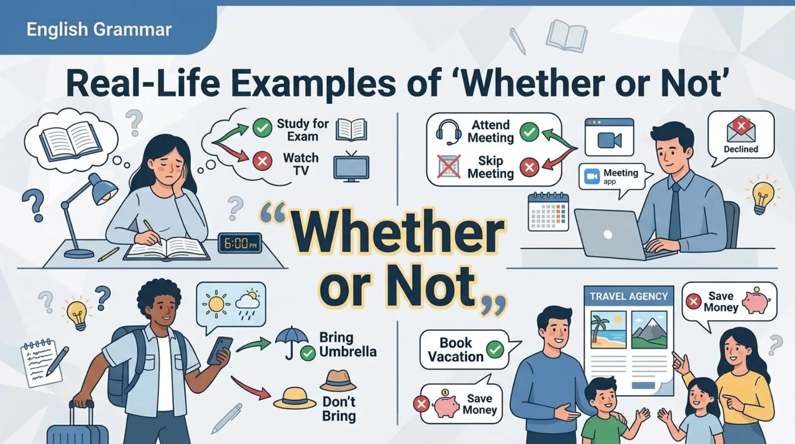 Real-Life Examples of "Whether or Not"