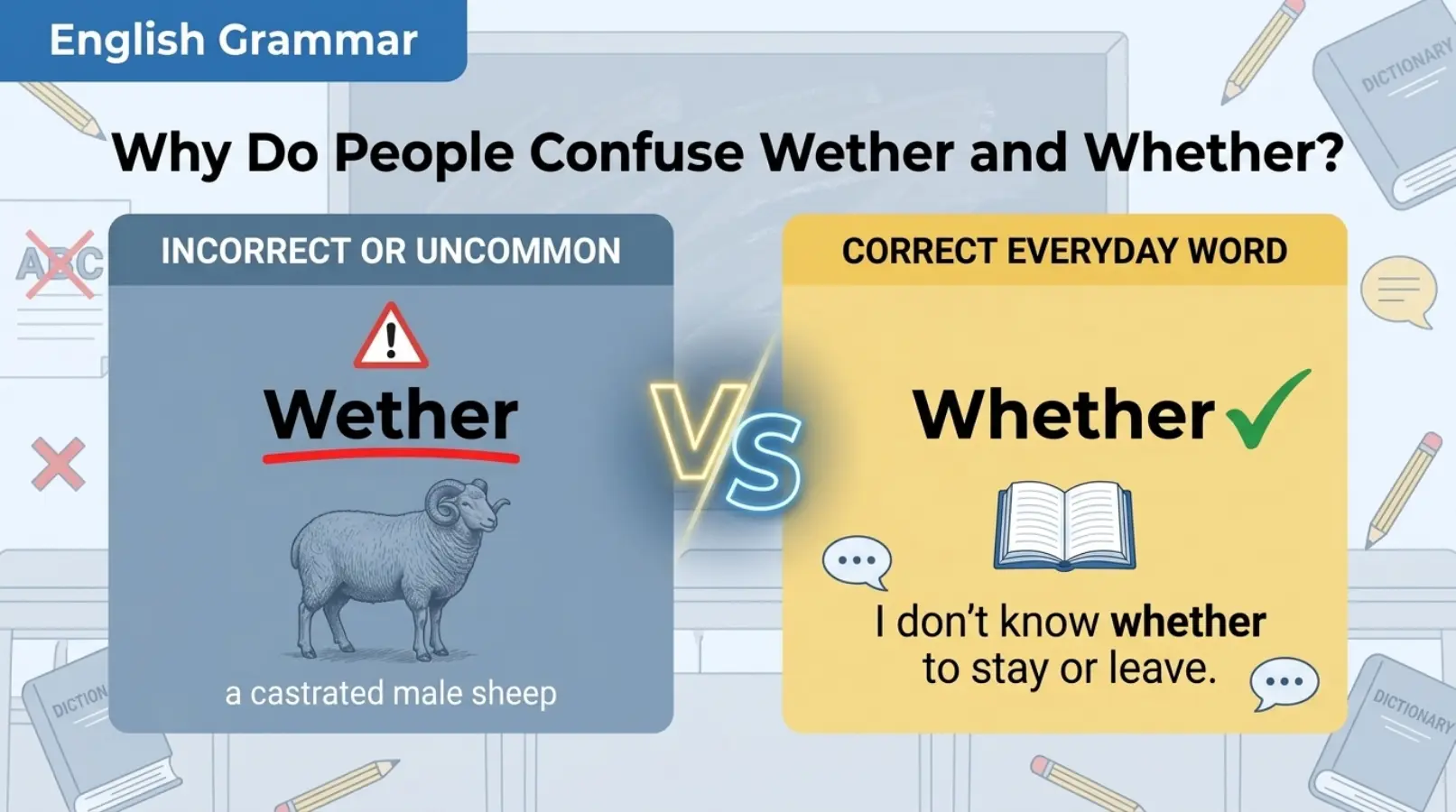 Why Do People Confuse Wether and Whether?