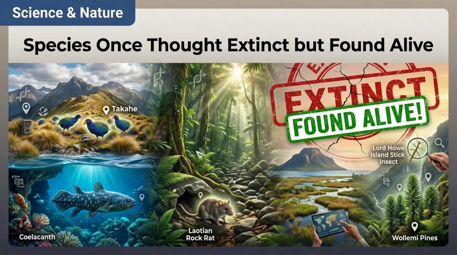 Species Once Thought Extinct but Found Alive