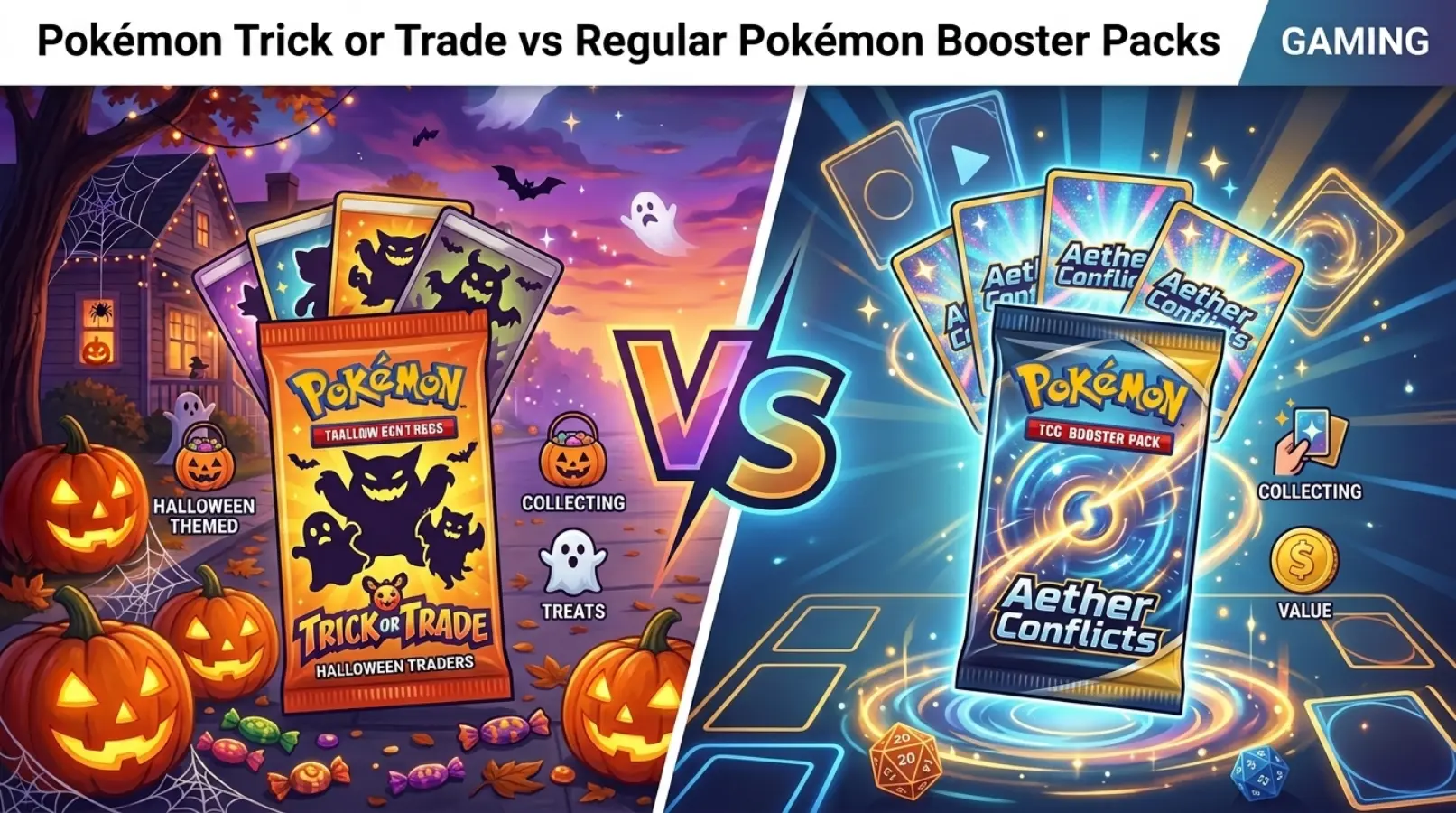 Pokémon Trick or Trade vs Regular Pokémon Booster Packs