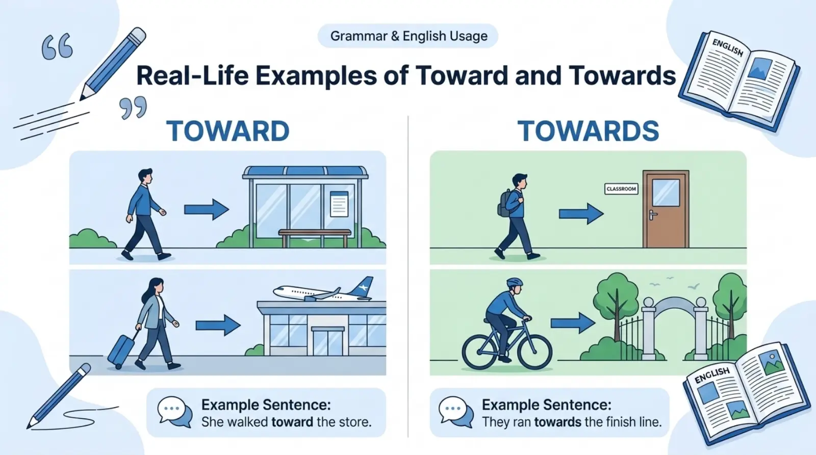 Real-Life Examples of Toward and Towards