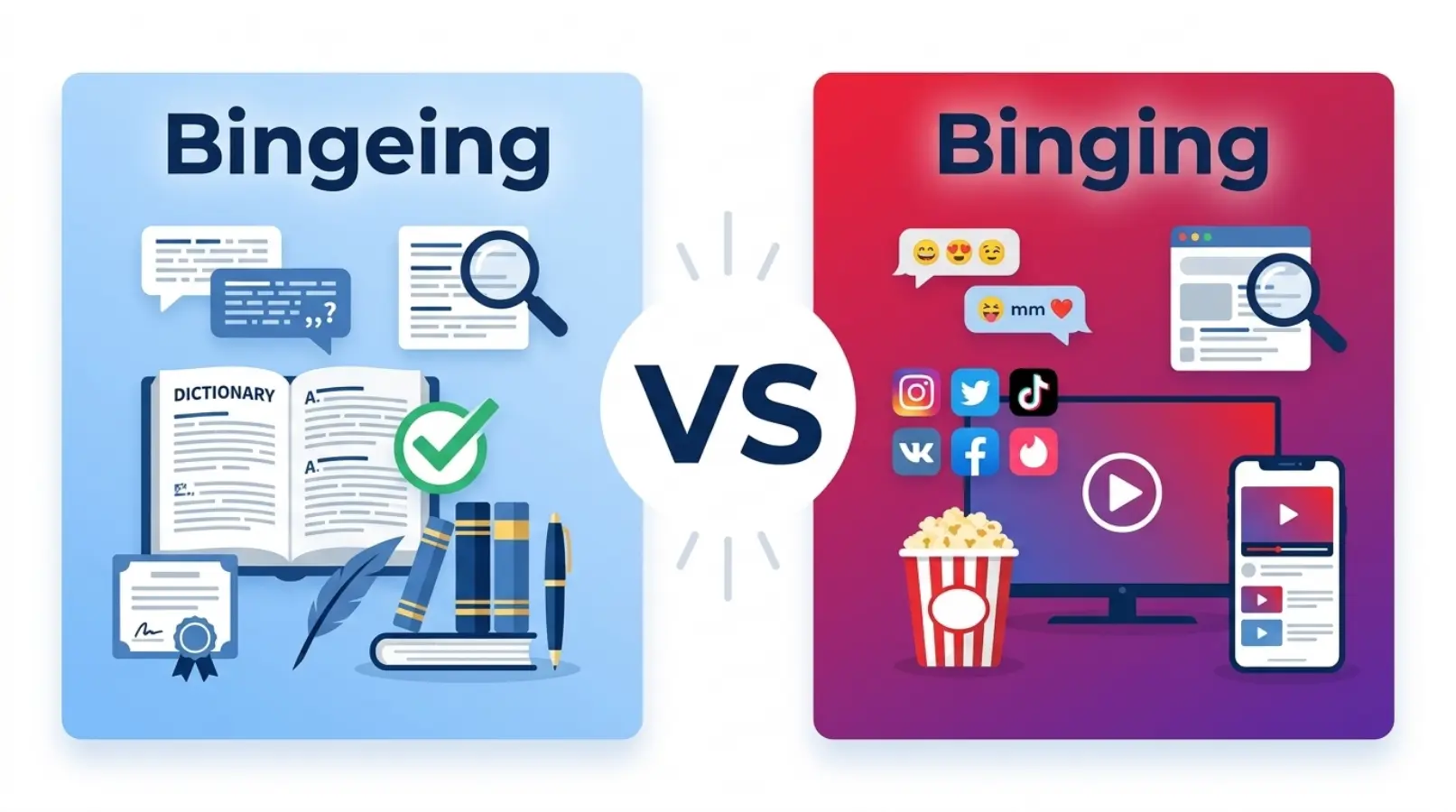 Bingeing vs Binging in Popular Usage