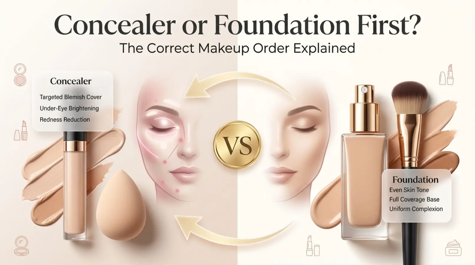 Concealer or Foundation First