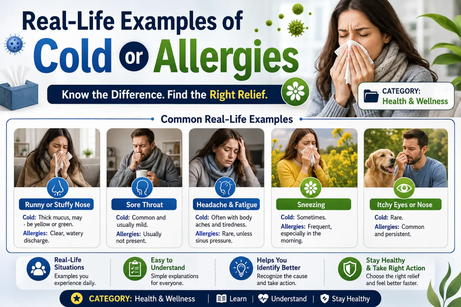 Real-Life Examples of Cold or Allergies